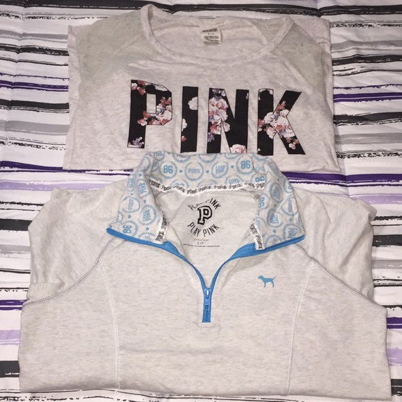 ✅2 PINK VS long sleeves - Picture 1 of 8